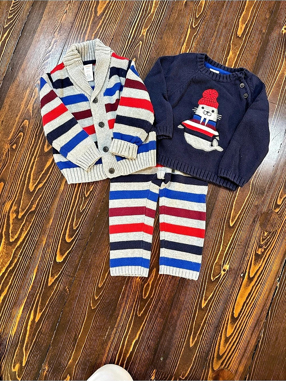 Gymboree Walrus Sweater, Cardigan, Pants 3 Piece Set 18-24M - Mix and Match!